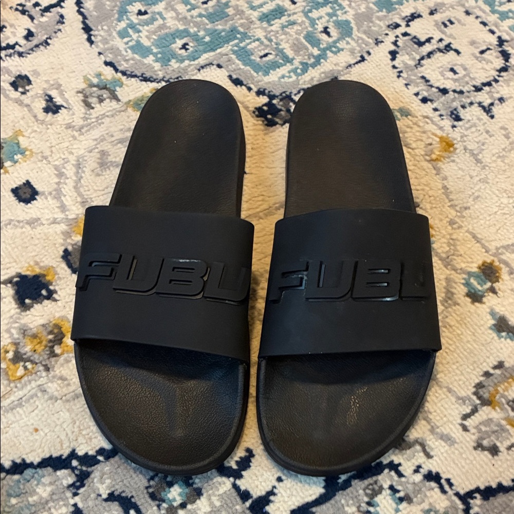 FUBU Classic Black Slides